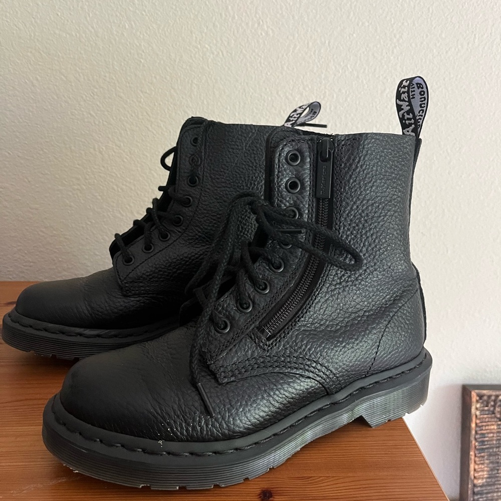 The Original DR.Martens, size US6, my kid wore to school once only.